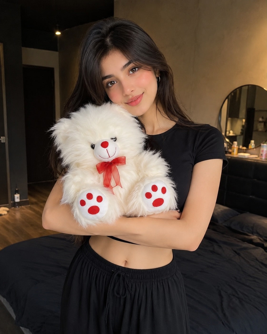 Ultra-Realistic Fluffy White Teddy Bear