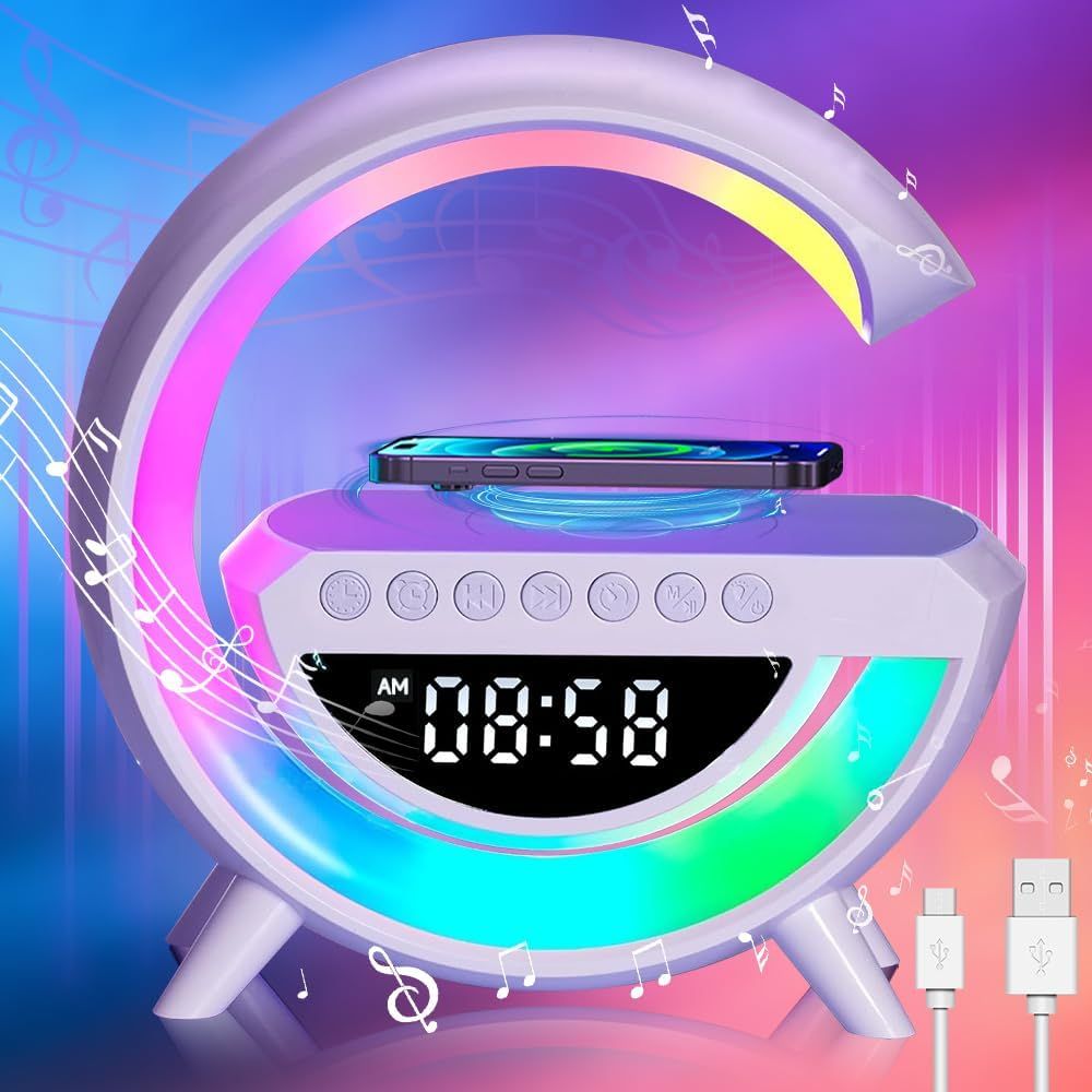 7-in-1 LED Speaker Wireless Charger